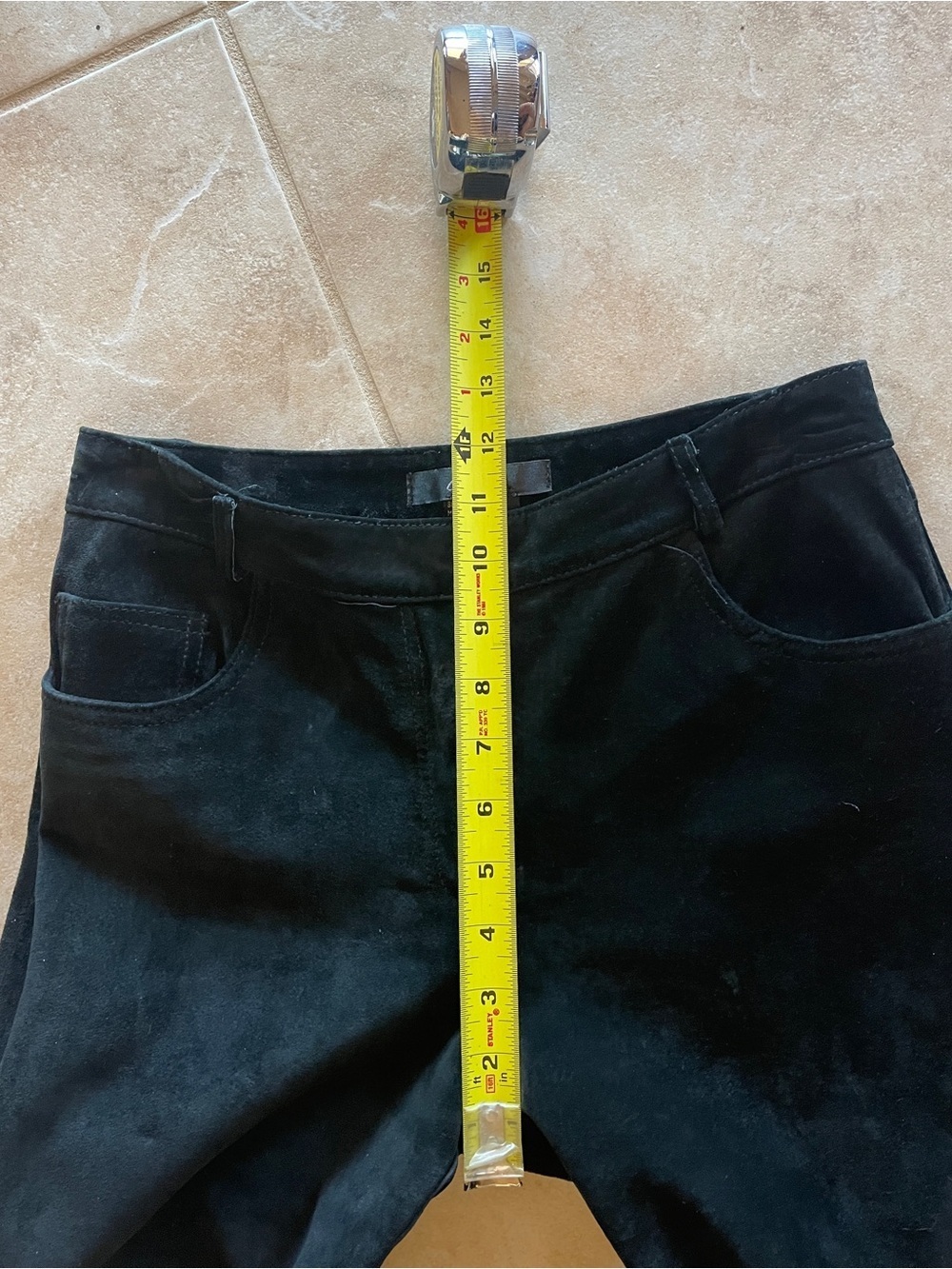 Vintage Arden B Black Suede Flare Pants – Y2K Bootcut, Size 4 - Picture 9 of 10